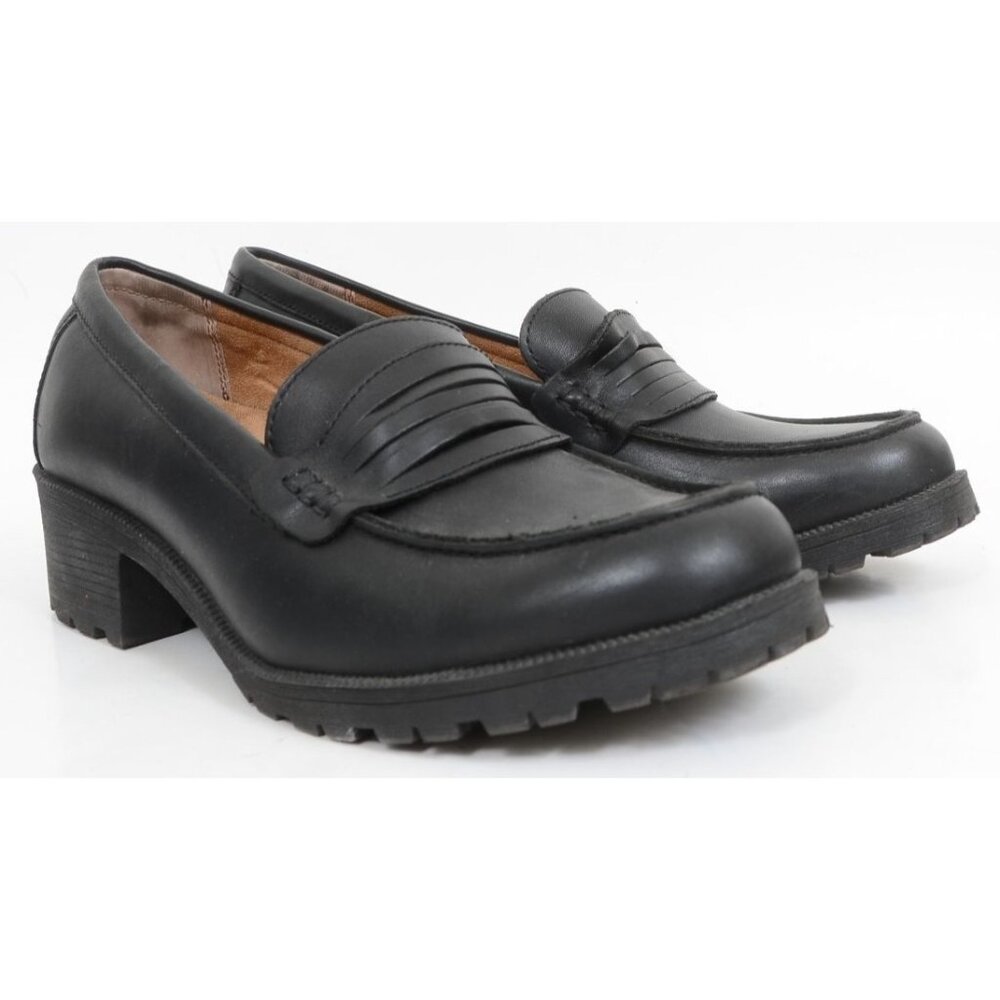 Eastland Newbury Black Leather Loafer Women's 11 OrthoLite® Comfort Preppy